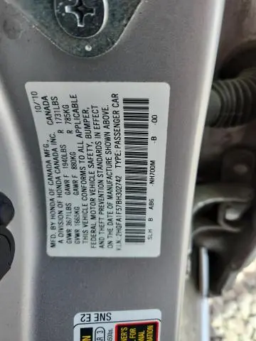 2011 HONDA CIVIC LX  