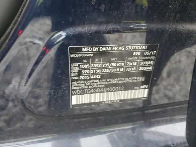 2018 MERCEDES-BENZ GLA 250 4MATIC  