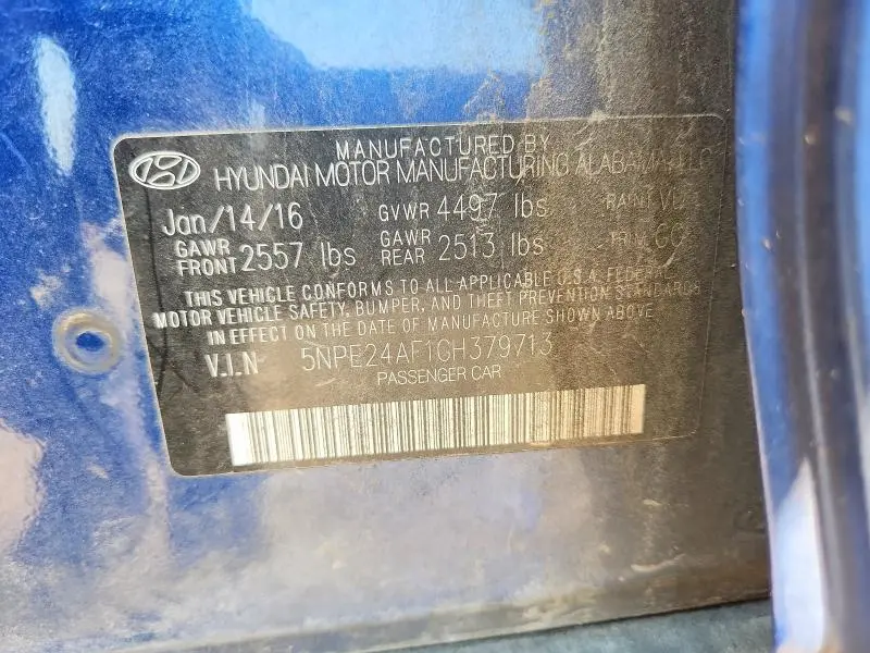 2016 HYUNDAI SONATA SE  
