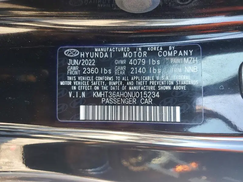 2022 HYUNDAI VELOSTER N BASE  