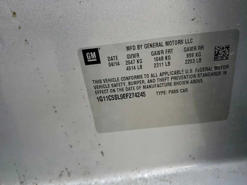 2014 CHEVROLET MALIBU 1LT  