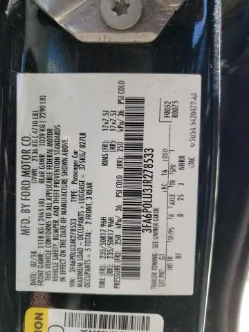 2018 FORD FUSION SE HYBRID  