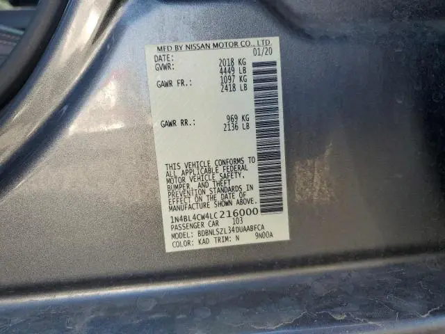 2020 NISSAN ALTIMA   