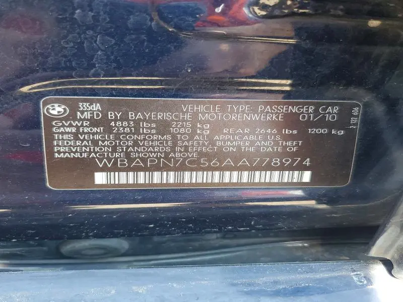 2010 BMW 335 D  
