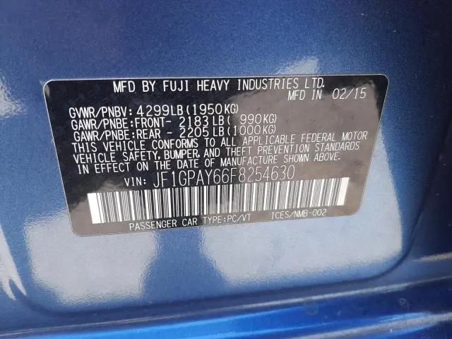 2015 SUBARU IMPREZA SPORT  