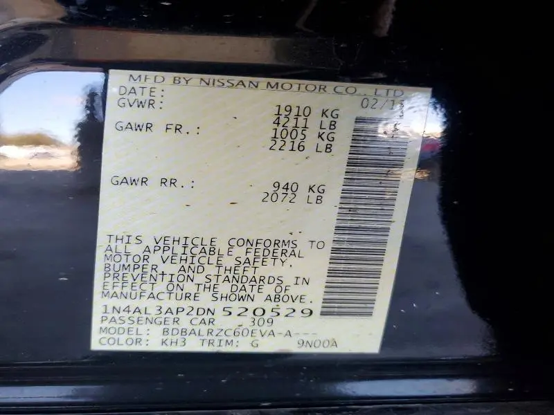 2013 NISSAN ALTIMA 2.5  