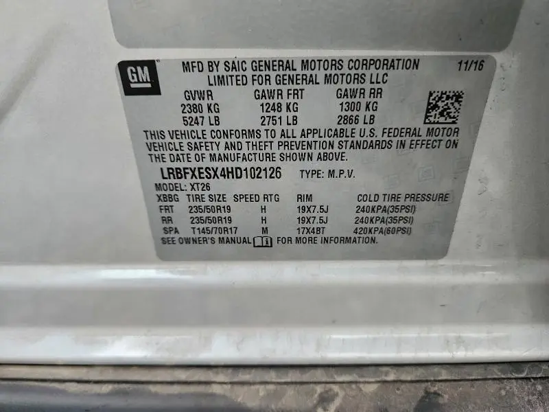 2017 BUICK ENVISION PREMIUM  