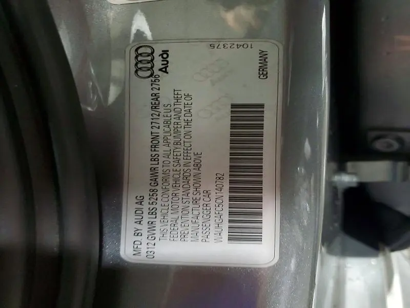 2012 AUDI A6 PRESTIGE  