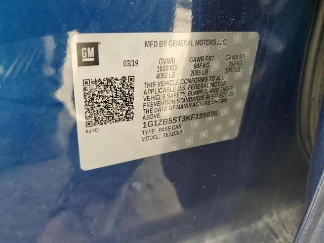 2019 CHEVROLET MALIBU LS  