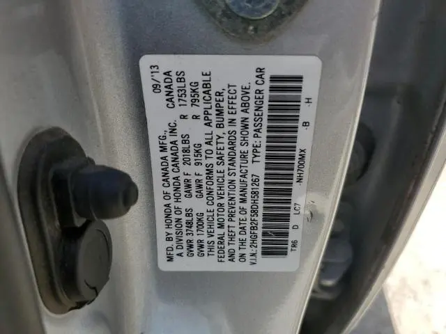 2013 HONDA CIVIC LX  