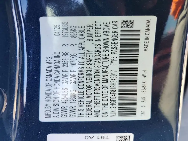 2025 HONDA CIVIC SPORT  