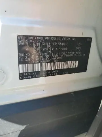 2021 TOYOTA RAV4 LIMITED  