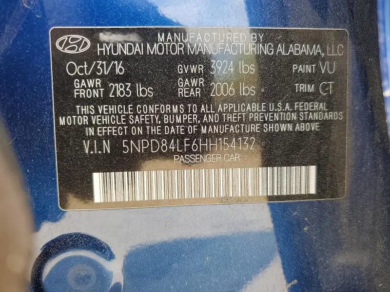 2017 HYUNDAI ELANTRA VALUE EDITION  