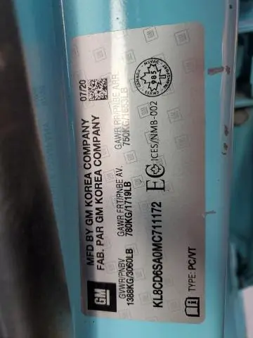 2021 CHEVROLET SPARK 1LT  