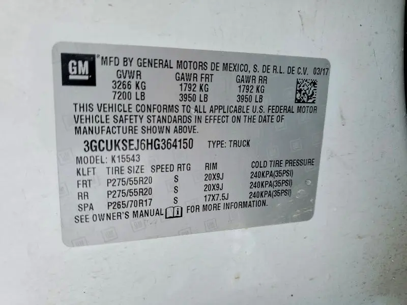 2017 CHEVROLET SILVERADO K1500 LTZ  