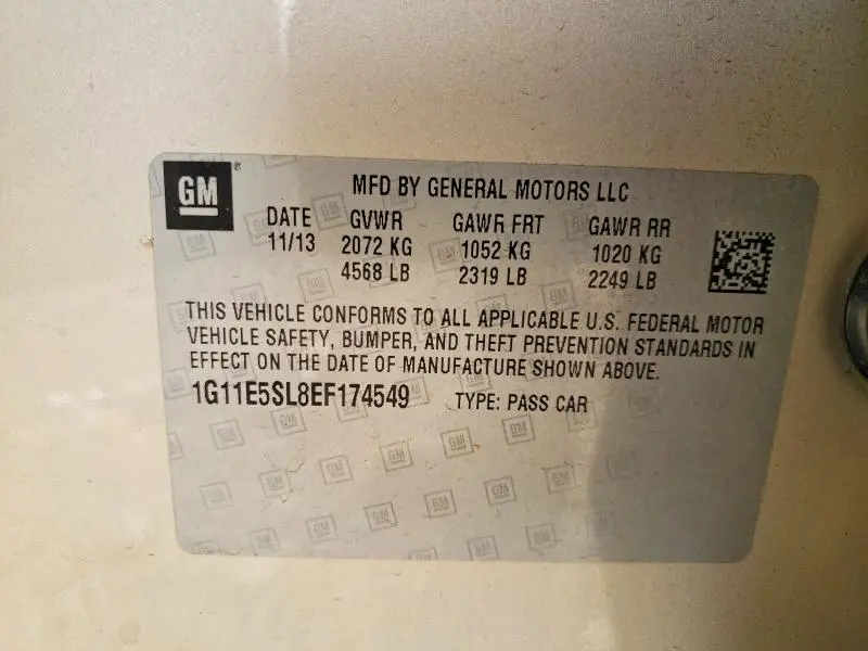 2014 CHEVROLET MALIBU 2LT  