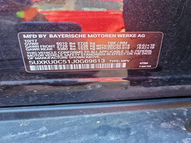 2018 BMW X6 SDRIVE35I  