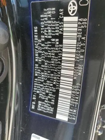 2020 TOYOTA COROLLA LE  