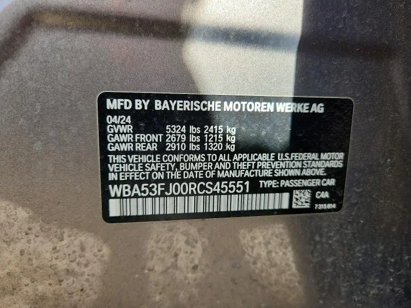 2024 BMW 530 XI  