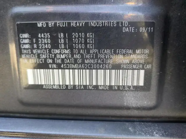 2012 SUBARU LEGACY 2.5I  