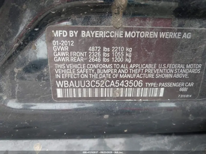 2012 BMW 328I XDRIVE