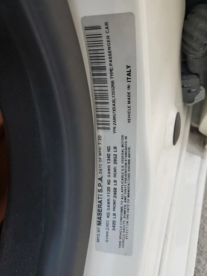 2020 MASERATI GHIBLI   