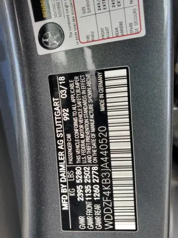2018 MERCEDES-BENZ E 300 4MATIC  