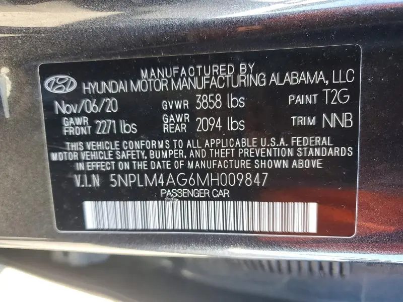 2021 HYUNDAI ELANTRA SEL  