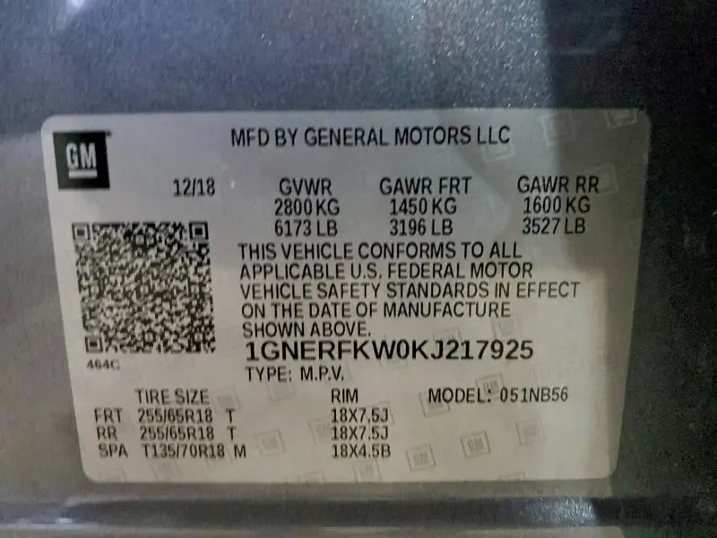 2019 CHEVROLET TRAVERSE LS  