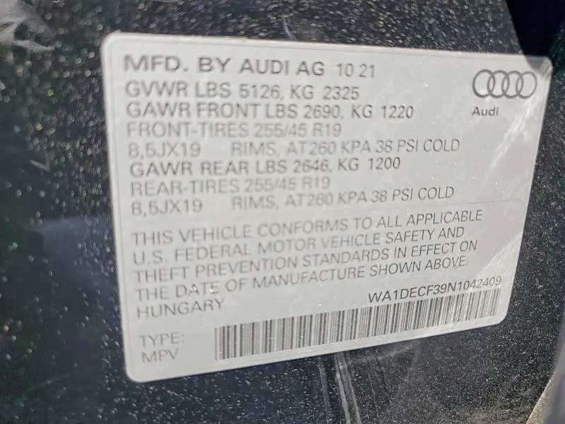 2022 AUDI Q3 PREMIUM S LINE 45  