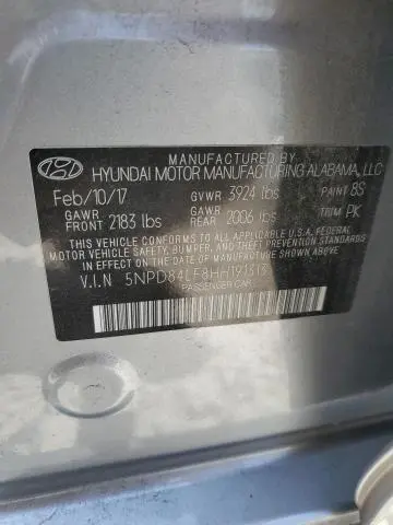 2017 HYUNDAI ELANTRA SE  