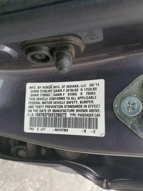 2014 HONDA CIVIC LX  