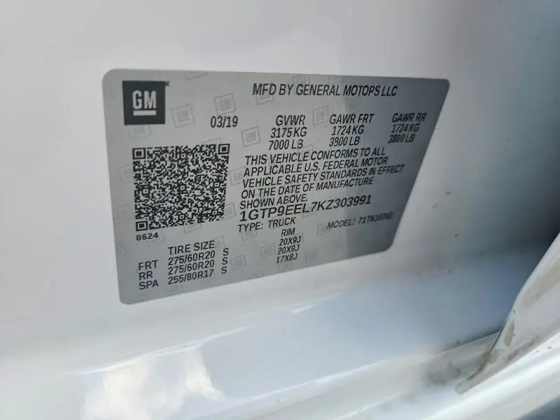 2019 GMC SIERRA K1500 AT4  