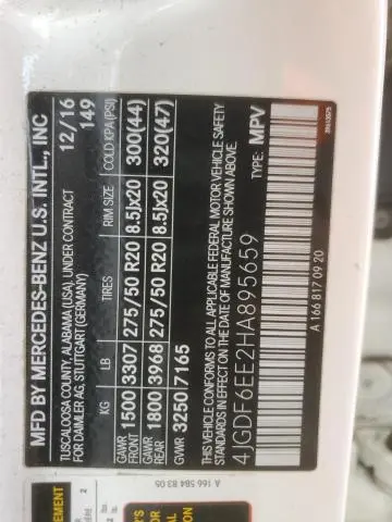 2017 MERCEDES-BENZ GLS 450 4MATIC  