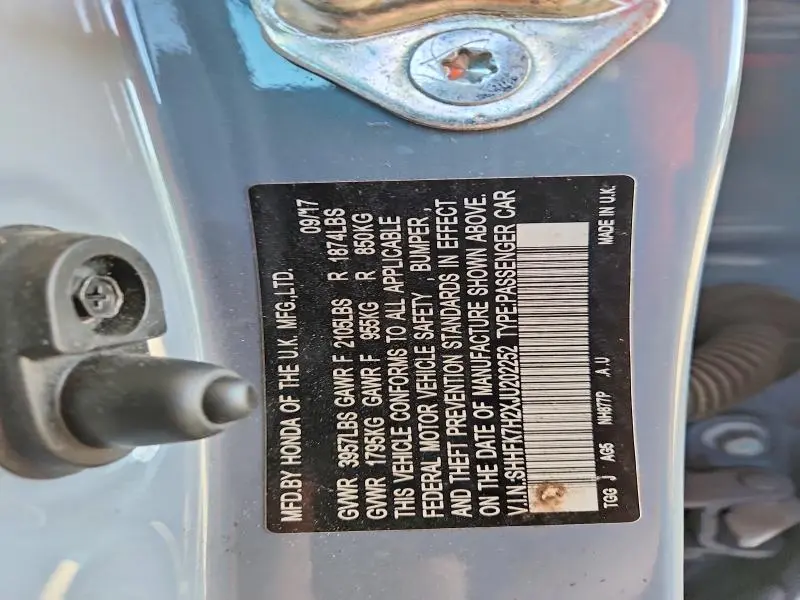 2018 HONDA CIVIC LX  