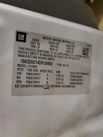 2012 GMC YUKON XL K1500 SLT  