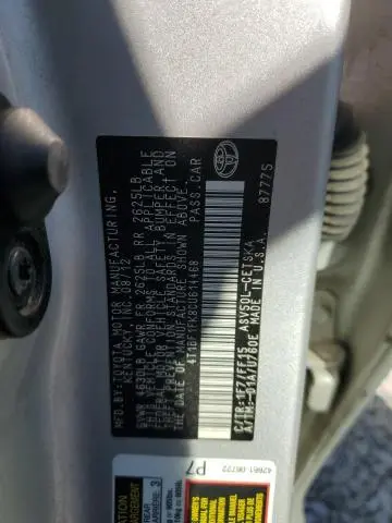 2012 TOYOTA CAMRY BASE  