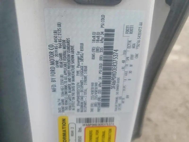 2014 FORD FUSION SE  