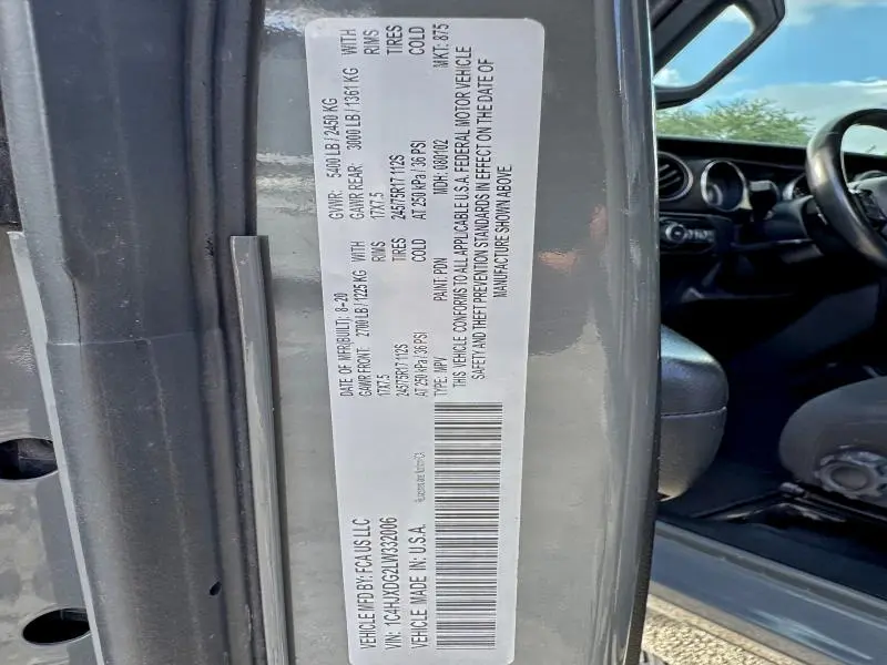 2020 JEEP WRANGLER UNLIMITED SPORT  