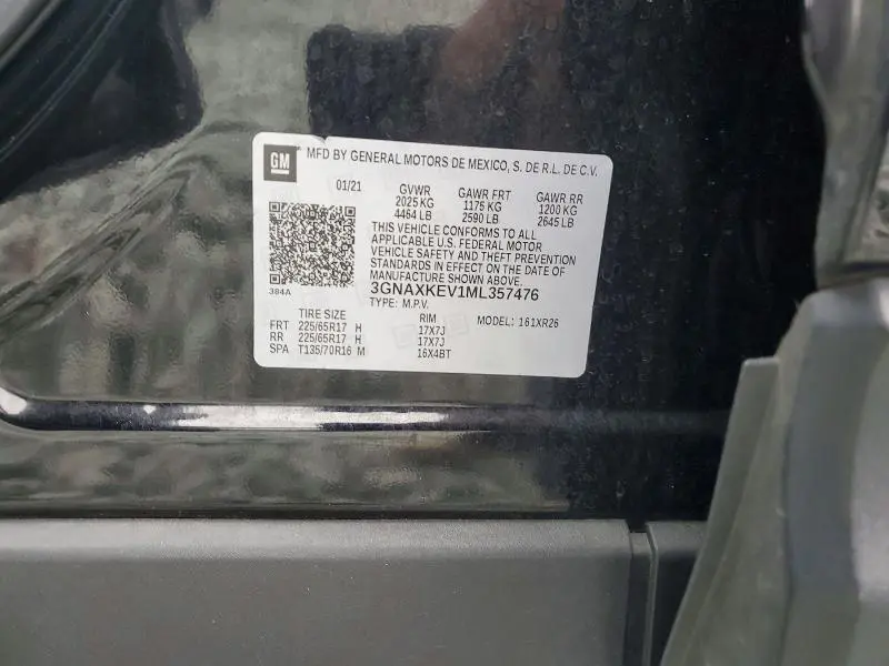 2021 CHEVROLET EQUINOX LT  