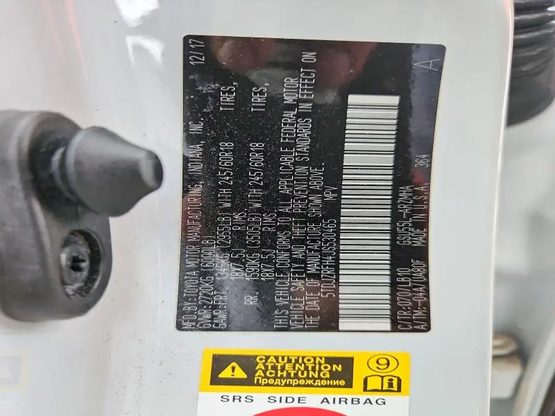 2018 TOYOTA HIGHLANDER XLE  