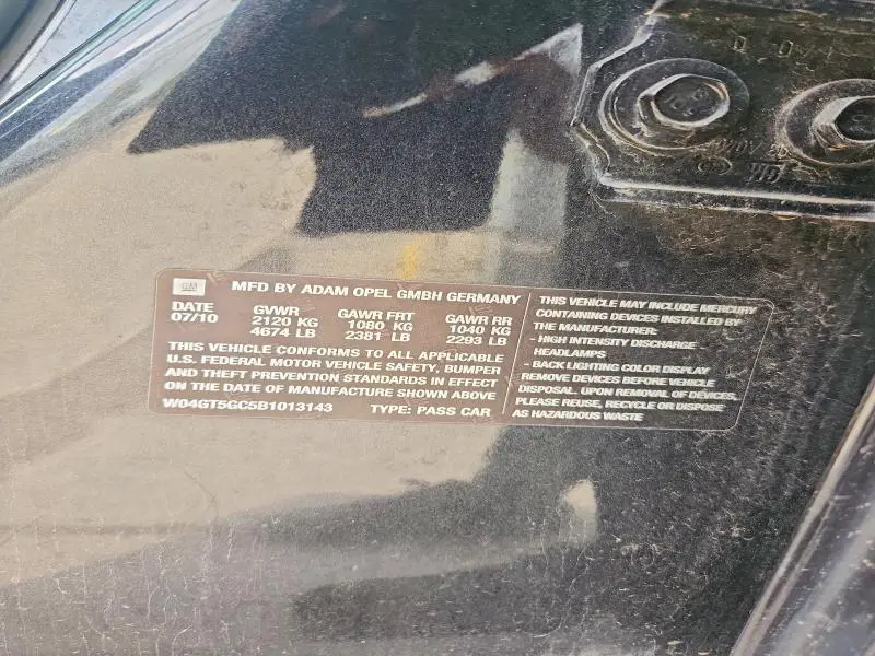 2011 BUICK REGAL CXL  