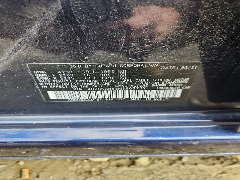 2021 SUBARU IMPREZA   