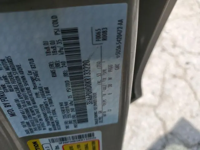 2019 FORD FUSION SE  