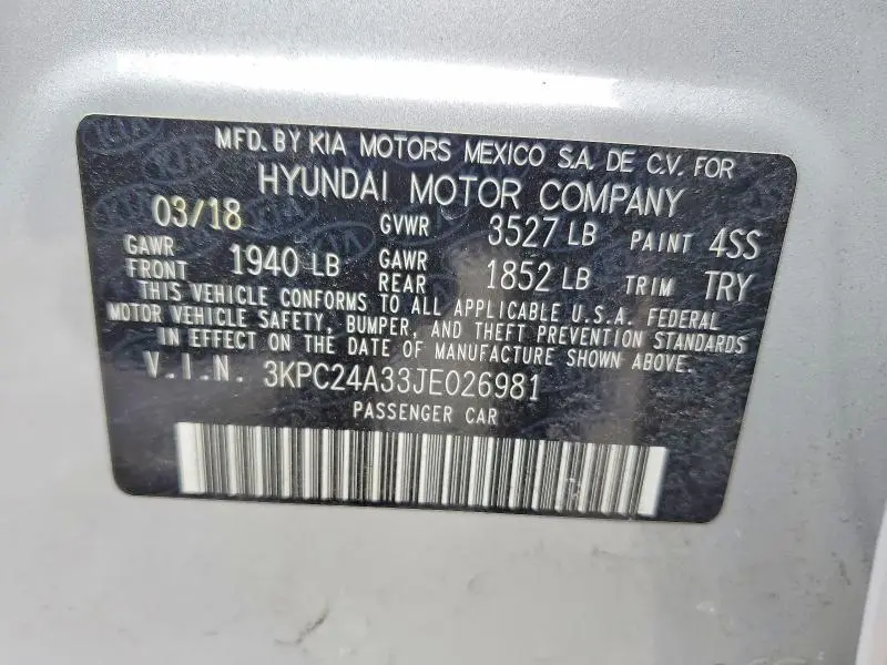 2018 HYUNDAI ACCENT SEL  