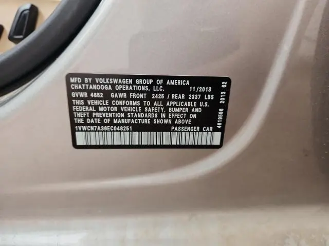 2014 VOLKSWAGEN PASSAT SEL  