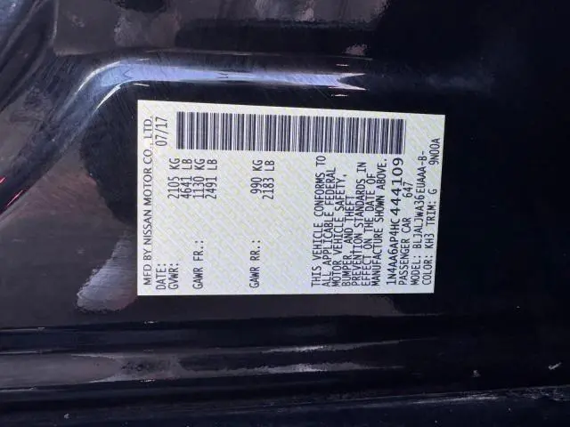 2017 NISSAN MAXIMA 3.5S  