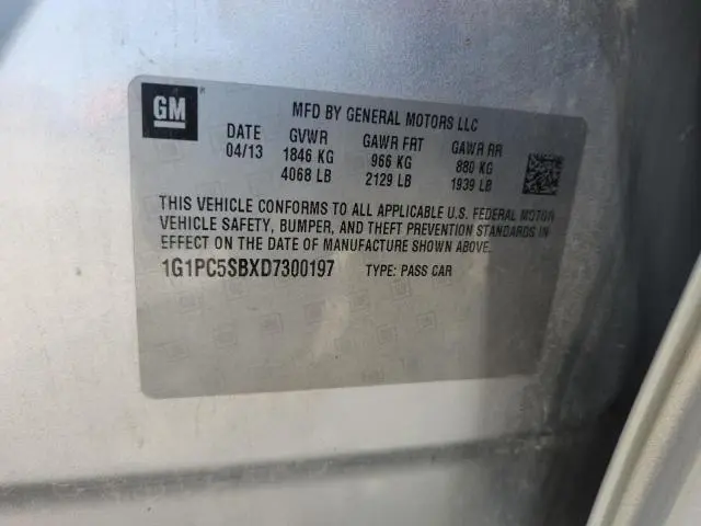 2013 CHEVROLET CRUZE LT