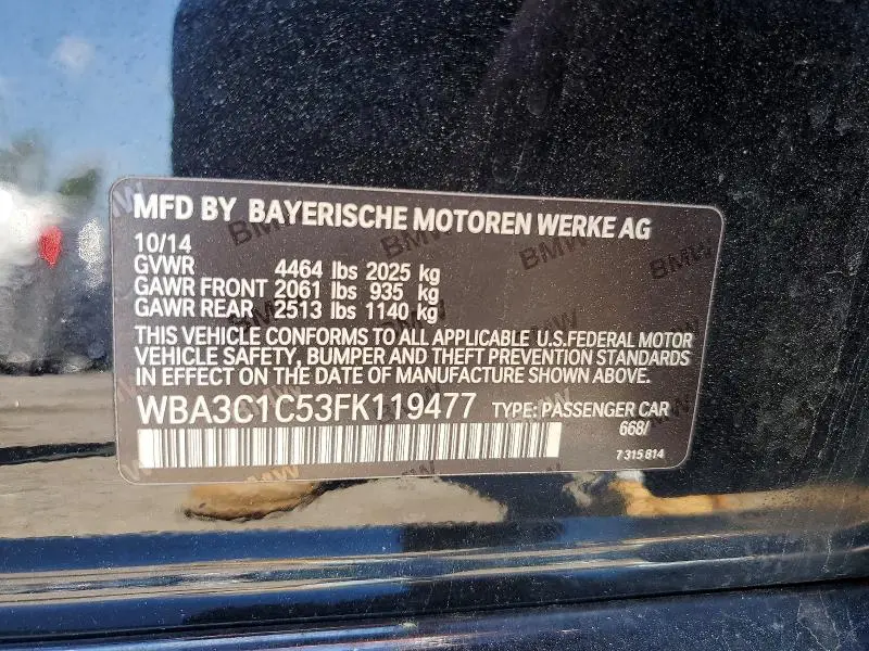 2015 BMW 328 I SULEV  
