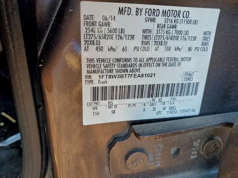 2015 FORD F350 SUPER DUTY  